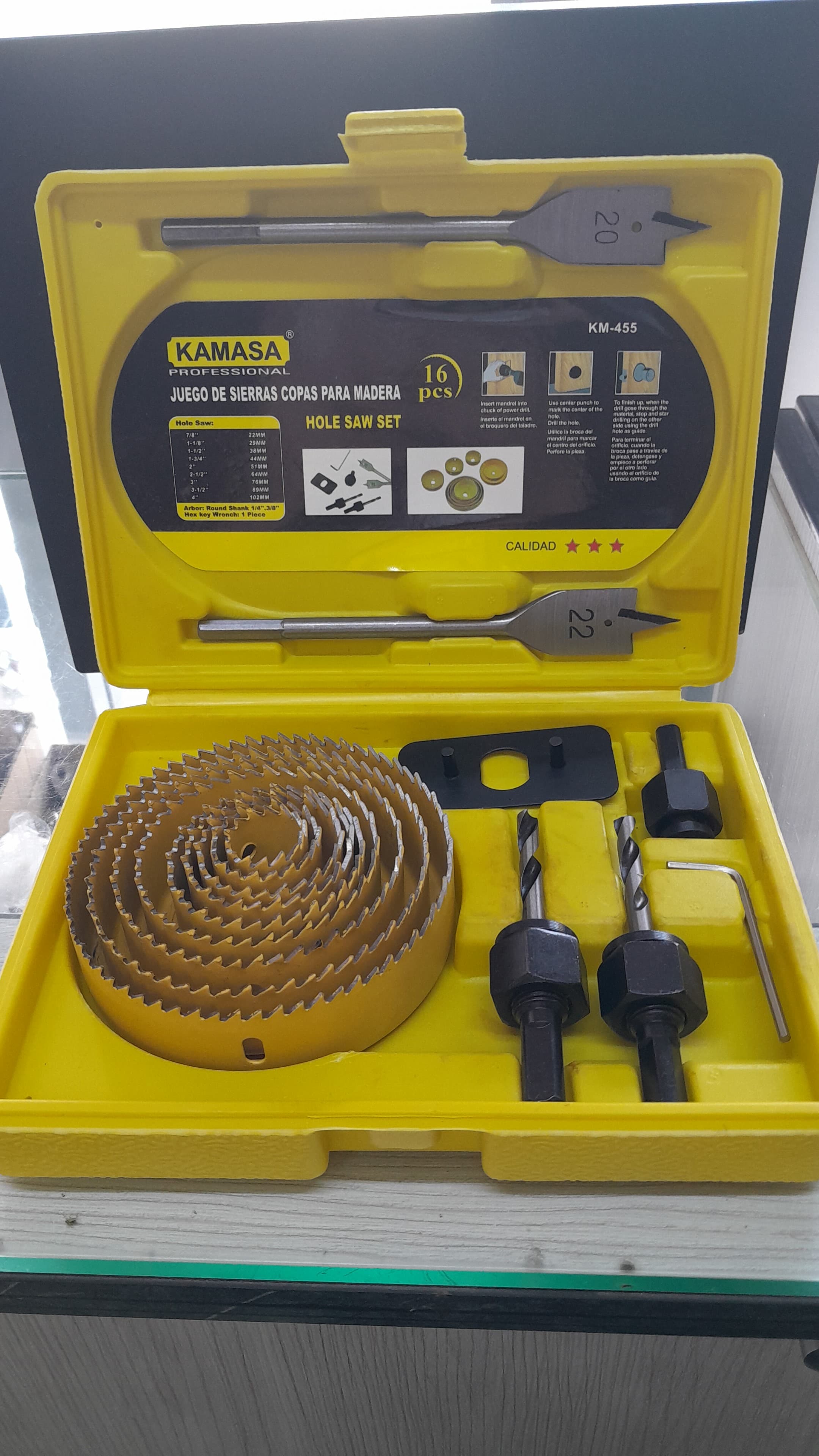 SIERRA COPAS P/MADERA 16PIEZAS KAMASA