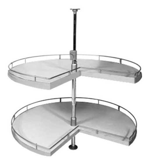 CANASTILLA GIRATORIA 270° C/ BASE BLANCA P/ MUEBLE DE 80CM.