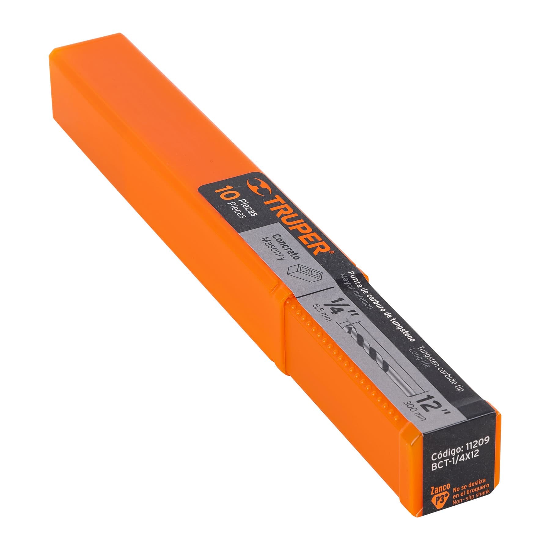BROCA CONCRETO TRUPER SIMPLE DE 1/4 X UND.