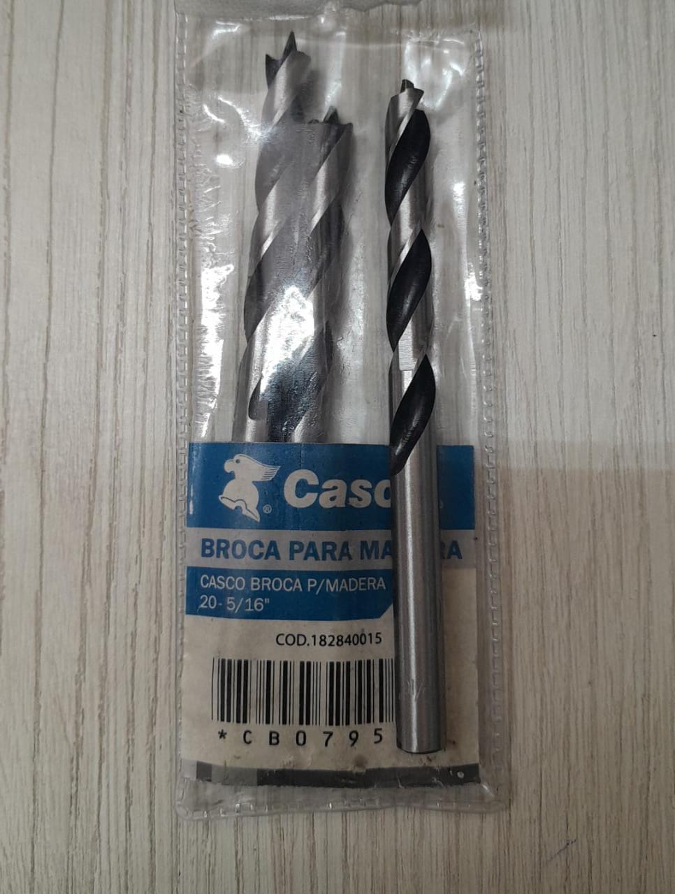 BROCA ECONOMICA CASCO P/MADERA 5/16 X UND.