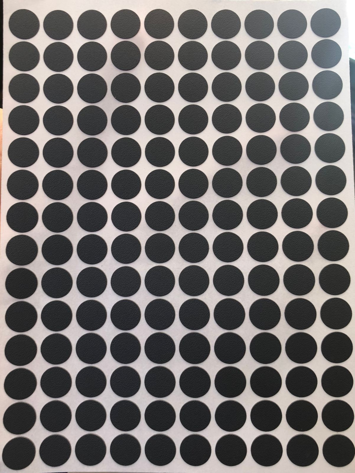 TAPITAS ADHESIVAS GRIS GRAFITO X PLANCHA