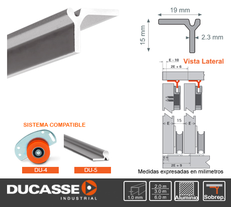 GUIA SUPERIOR (2261) D-52 DUCASSE X 2MT X UND.
