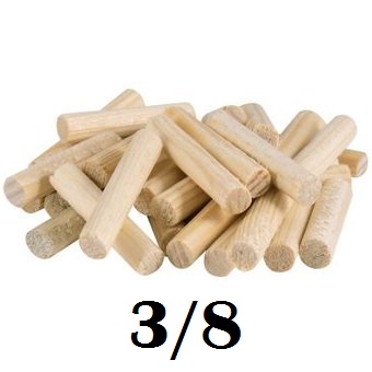 TARUGOS DE MADERA 3/8 BL X 50 UND