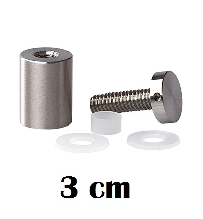 BASES DE ACERO P/VIDRIO 3CM X UND.
