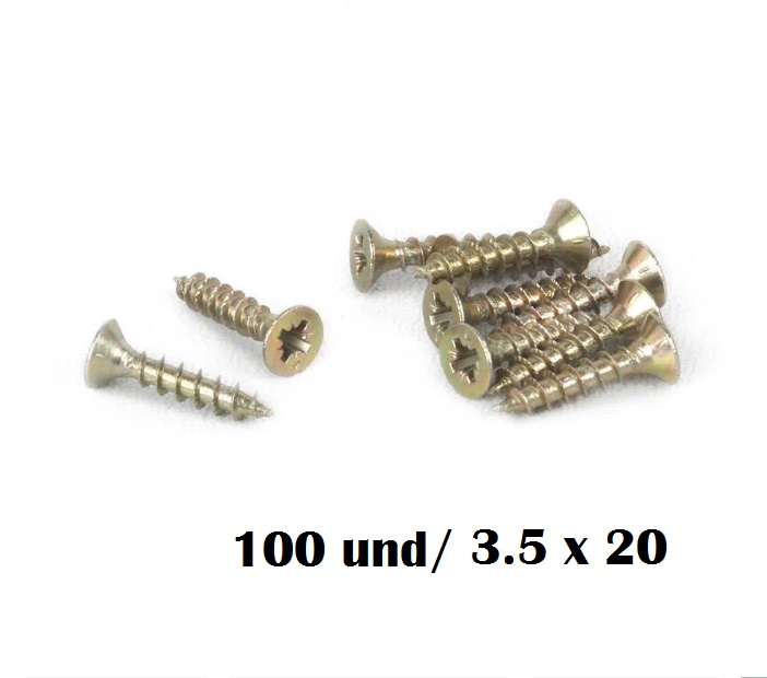 TORNILLO SUELTO DE 3.5 X 20 X 100 UND