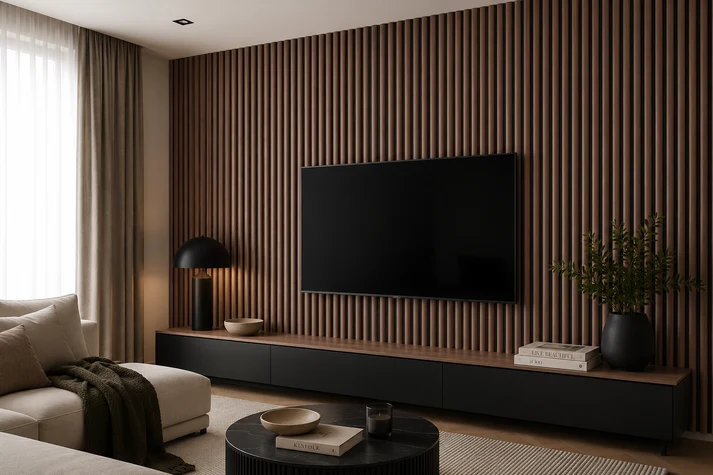 Wall Panel Light Walnut  PVC 17 x 2.9 x und