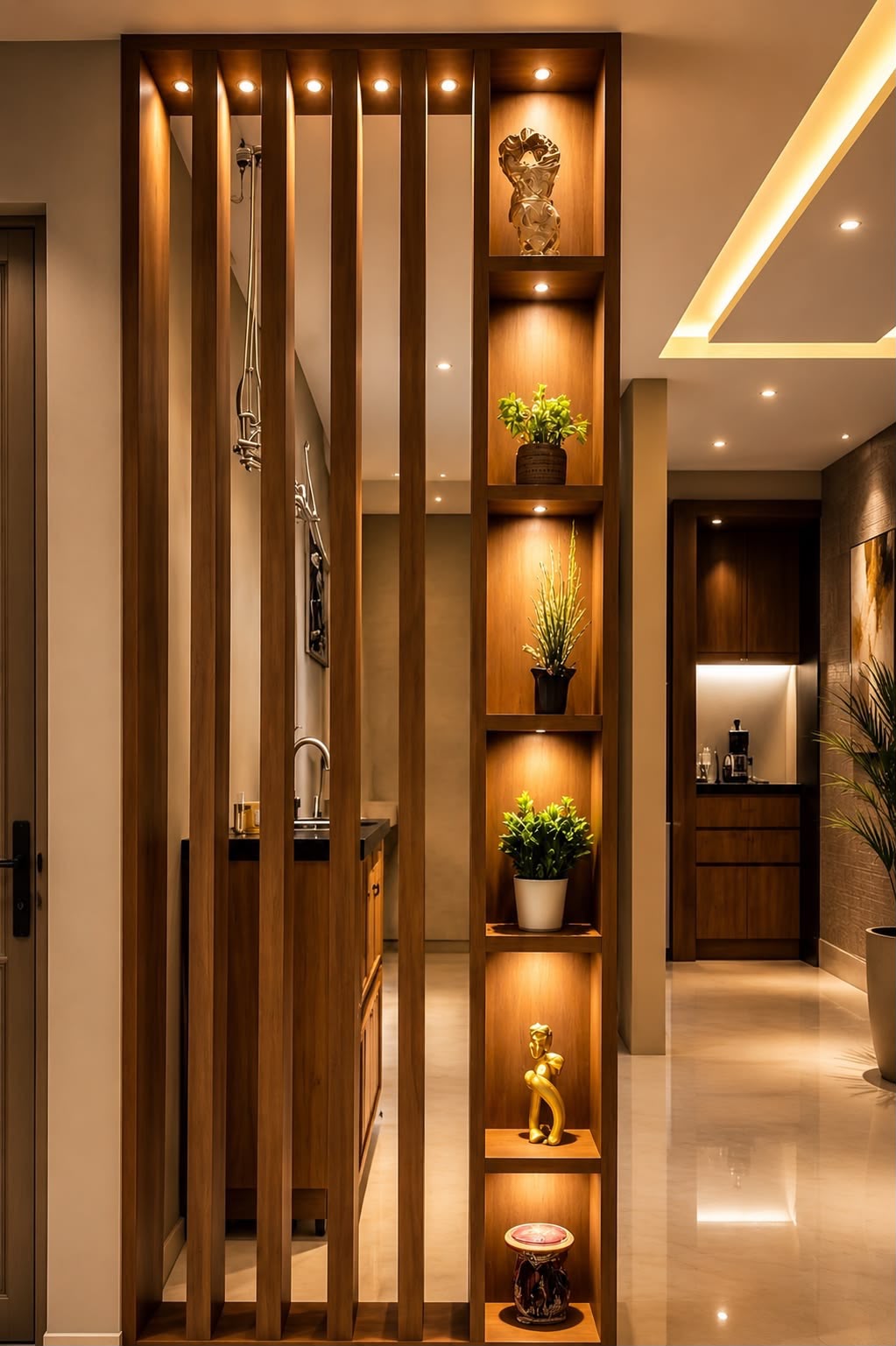 Separador de Ambiente 2.90x10x5 color WALNUT
